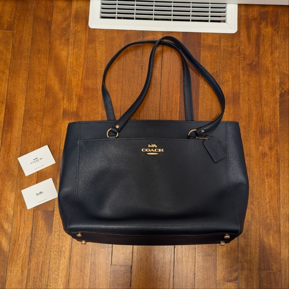 Coach Addison NAVY Leather Tote Bag